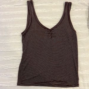 American Eagle Purple and White Striped Tank